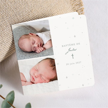 Faire-part de baptême lumière !