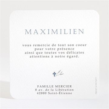 Remerciement baptême mosaïque de photos - Dos de la carte