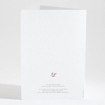 Livret de messe baptême cadre de fleurs - Dos du livret