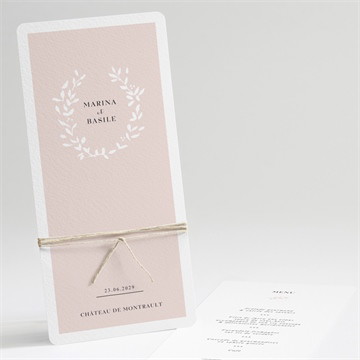 Menu mariage médaillon