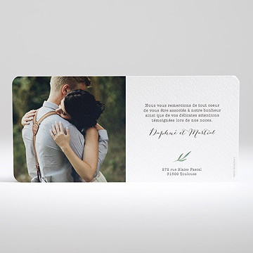 Remerciement mariage oui ! - Dos de la carte