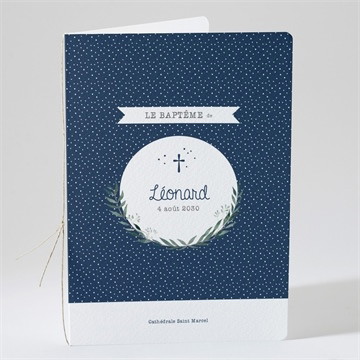 Livret de messe baptême motifs et autres pois