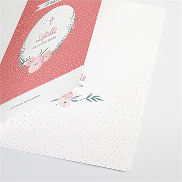 Livret de messe baptême motifs et fleurs - Détail du livret