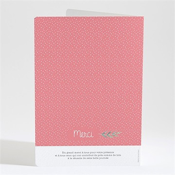 Livret de messe baptême motifs et fleurs - Dos du livret