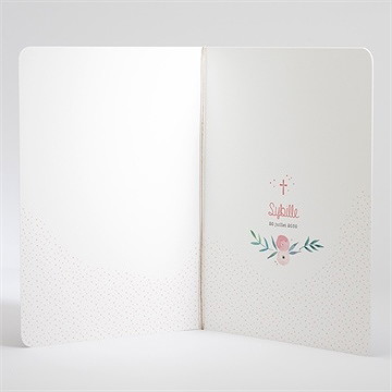 Livret de messe baptême motifs et fleurs - Intérieur du livret
