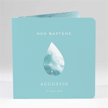 Faire-part de baptême eau sacrée