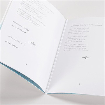 Livret de messe baptême eau sacrée - Mise en situation