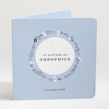 Faire-part de baptême annonce en relief