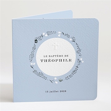 Faire-part de baptême annonce en relief