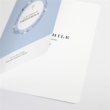 Livret de messe baptême annonce en relief - Détail du livret