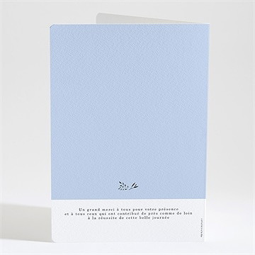 Livret de messe baptême annonce en relief - Dos du livret