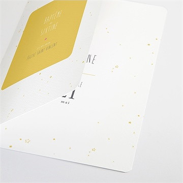 Livret de messe baptême jaune tendance - Détail du livret