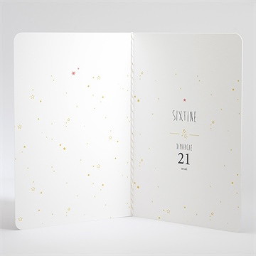 Livret de messe baptême jaune tendance - Intérieur du livret