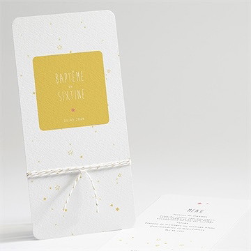 Menu baptême jaune tendance
