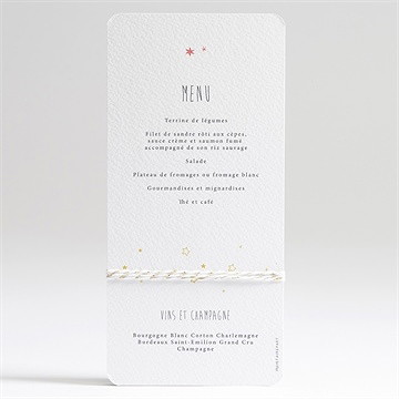Menu baptême jaune tendance - Dos du menu