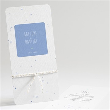 Menu baptême cadre et motifs