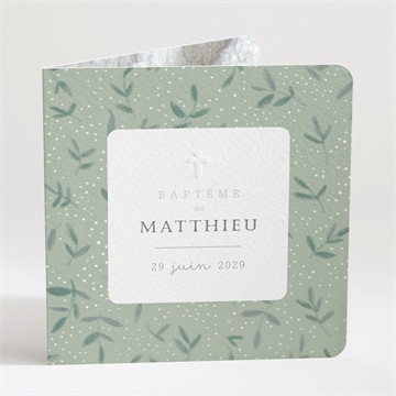 Faire-part de baptême gravure vintage