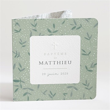 Faire-part de baptême gravure vintage