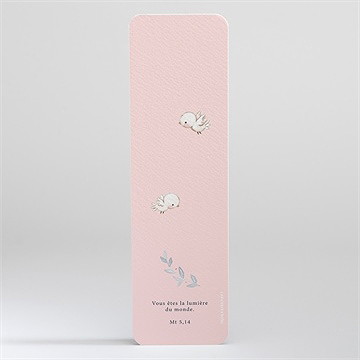 Signet baptême enfant bercé de tendresse - Dos du signet