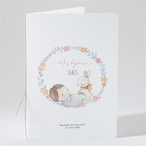 Livret de messe baptême enfant bercé de tendresse