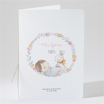 Livret de messe baptême enfant bercé de tendresse