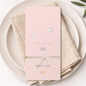 Menu baptême enfant bercé de tendresse