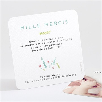 Remerciement baptême tendre faon !