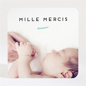 Remerciement baptême tendre faon ! - Dos de la carte