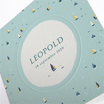 Faire-part naissance petit bateau - Détail du faire-part