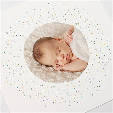 Faire-part naissance jolie constellation - Détail du faire-part