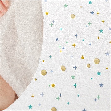 Faire-part naissance jolie constellation - Marquage à chaud OR
