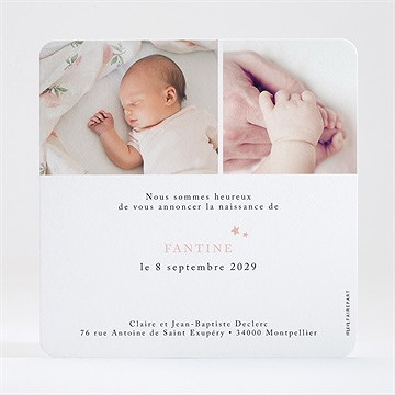 Faire-part naissance bienvenue ! - Dos du faire-part