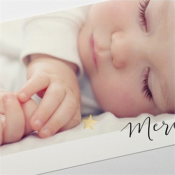 Remerciement naissance bienvenue ! - Détail de la carte