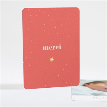 Remerciement naissance sceau étoilé