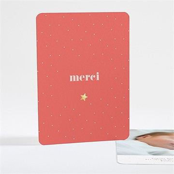 Remerciement naissance sceau étoilé