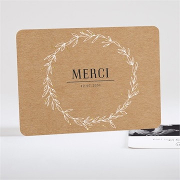 Remerciement mariage kraft champêtre