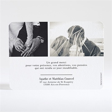 Remerciement mariage kraft champêtre - Dos de la carte