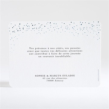 Remerciement mariage notre bulle - Dos de la carte