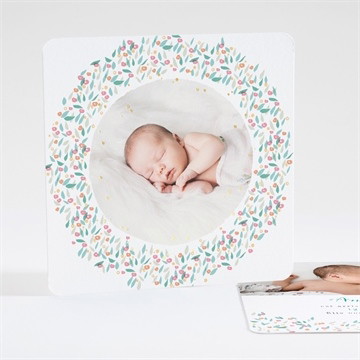 Faire-part naissance lumière végétale