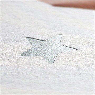 Faire-part naissance signature - Marquage à chaud ARGENT