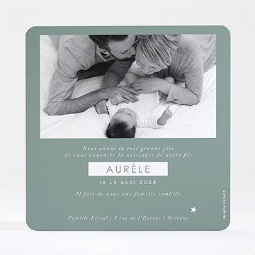 Faire-part naissance signature - Dos du faire-part