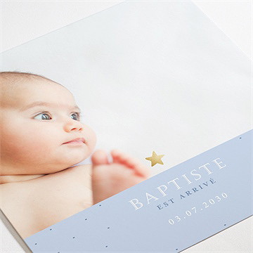 Faire-part naissance mon rêveur - Détail du faire-part