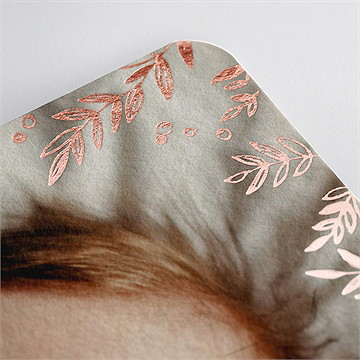 Faire-part naissance végétation copper - Marquage à chaud CUIVRE