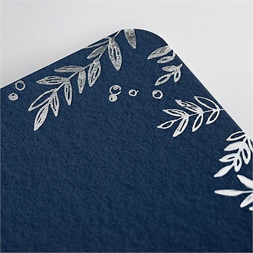 Faire-part naissance feuilles d'argent - Marquage à chaud ARGENT