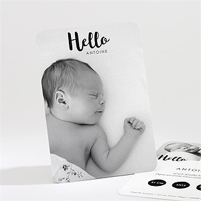Faire-part naissance hello little boy
