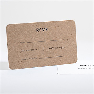 Carton réponse mariage précieux cadeau