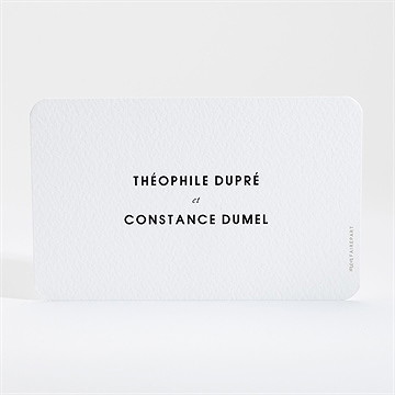 Carton réponse mariage précieux cadeau - Dos du carton