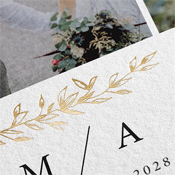 Remerciement mariage a l'ombre de l'olivier - Marquage à chaud OR