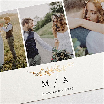 Remerciement mariage a l'ombre de l'olivier - Détail de la carte