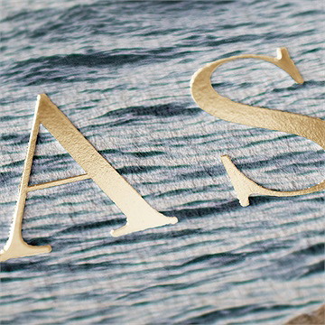 Faire-part mariage tendresse - Marquage à chaud OR